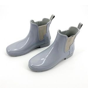 Hunter Refined Slim Fit Chelsea Boots Short Gray 7